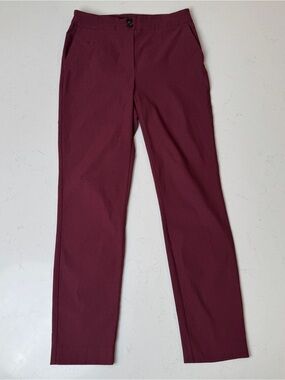 Reitmans Straight-Leg Dress Pants in Deep Wine